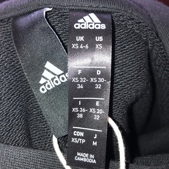 NWT Adidas future icons oversized pullover hoodie black and gray sweatshirt XS​​ - Picture 9 of 13